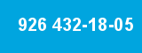926 432-18-05 926 432-18-05